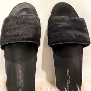 Kenneth Cole Calf-Hair Leather Slides